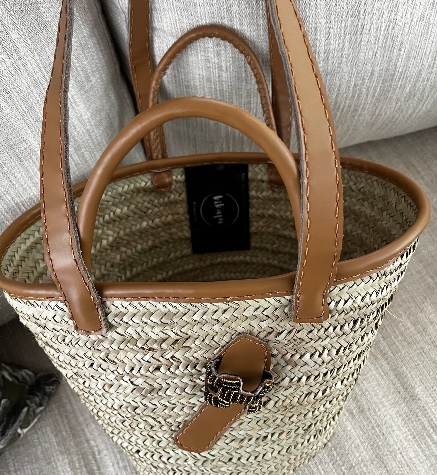 Handwoven Basket - Sandal (Double Leather Strap)