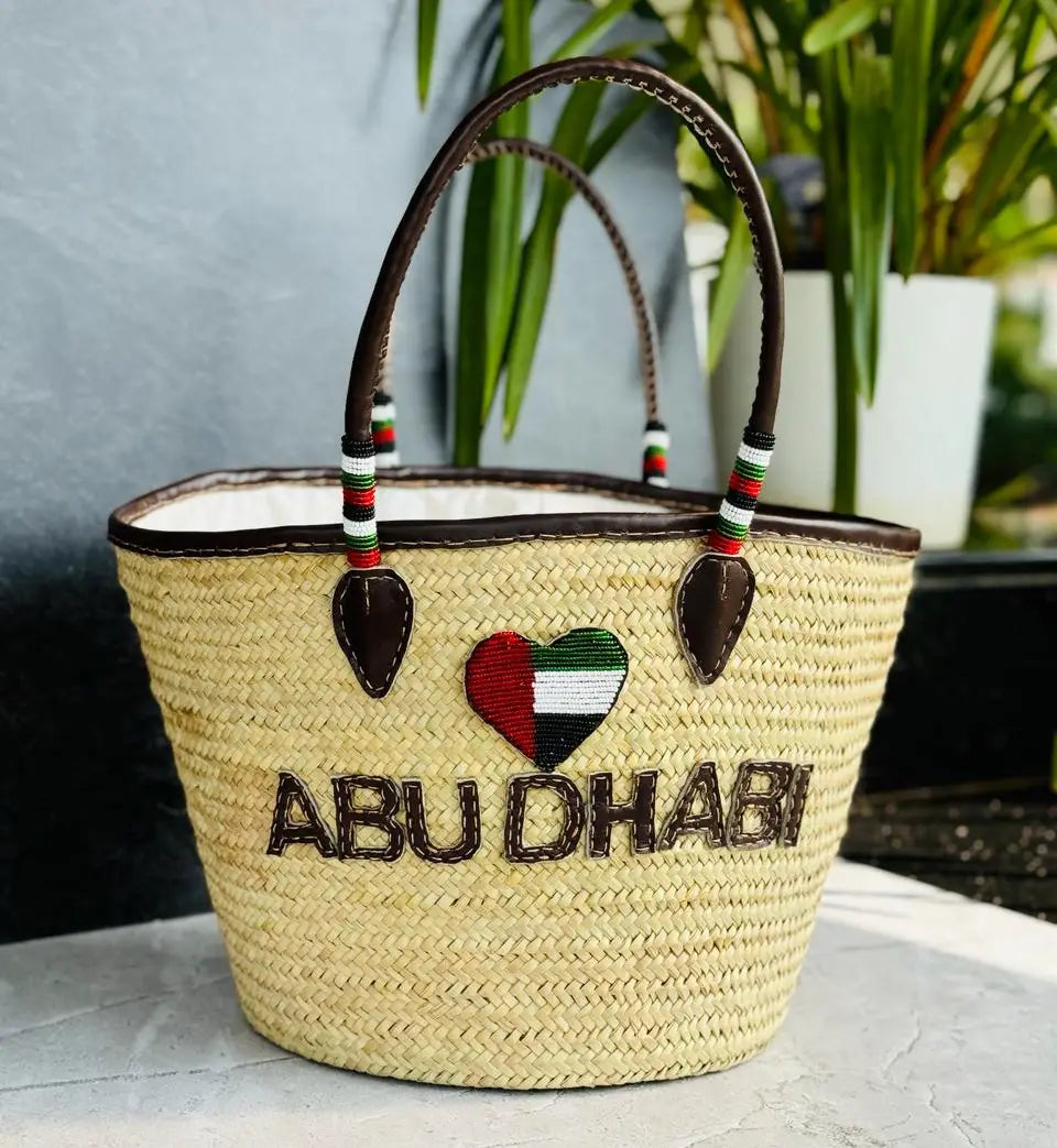 Handwoven Basket LOVE Abu Dhabi