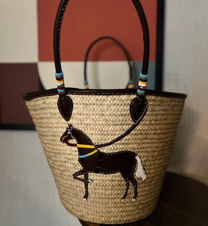 Handwoven Basket - Horse