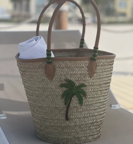 Handwoven Basket - Palm Tree