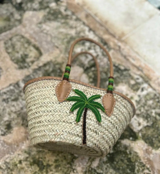 Handwoven Basket - Palm Tree