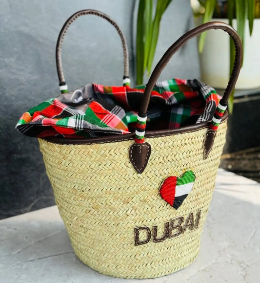 Handwoven Basket LOVE Dubai
